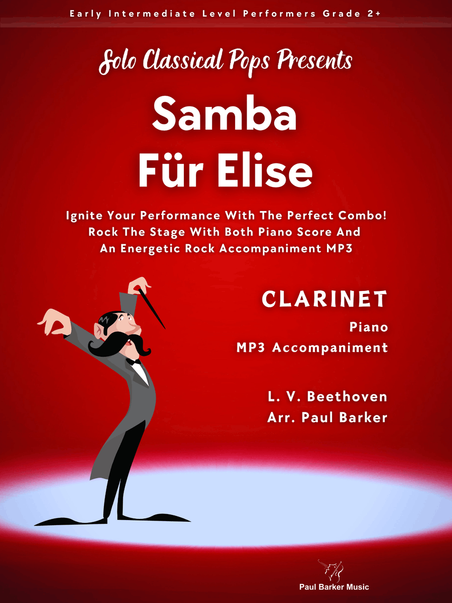 Samba Fur Elise (Clarinet & Piano) B-Flat Clarinet scores gallery preview page 1