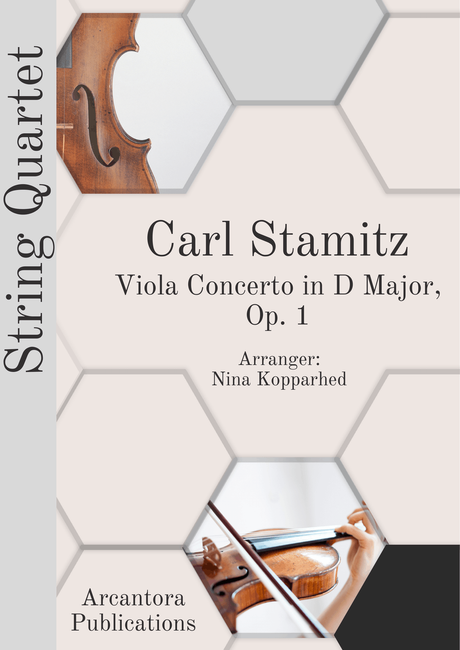 Viola concerto in D Major, Op. 1 arr. String Quartet String Quartet scores gallery preview page 1
