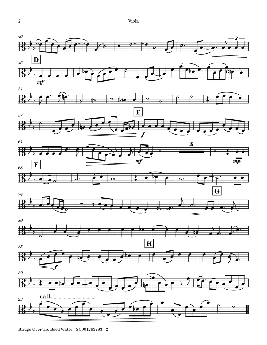 Bridge Over Troubled Water String Quartet scores gallery preview page 2