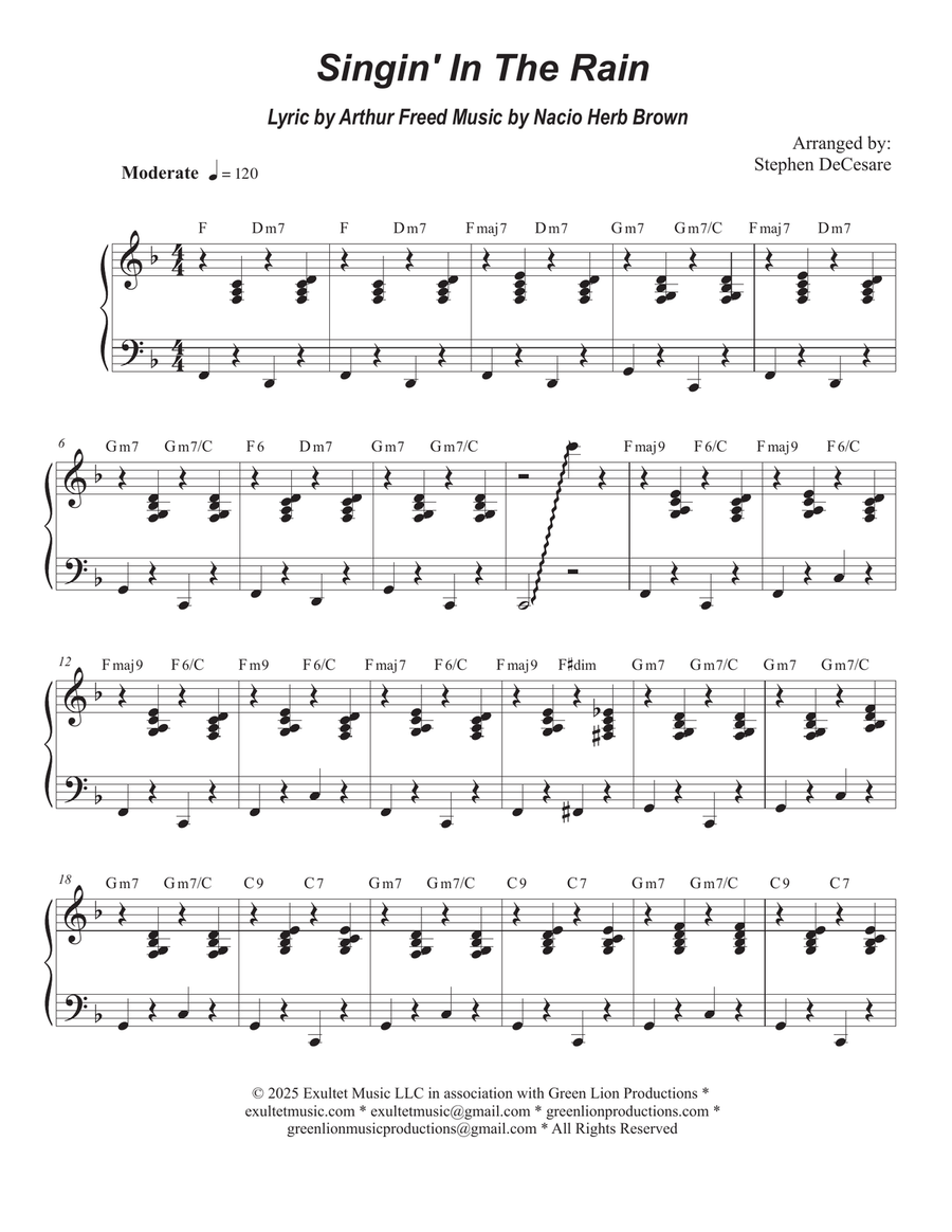 Singin' In The Rain (Alto Saxophone and Piano) Alto Saxophone scores gallery preview page 6
