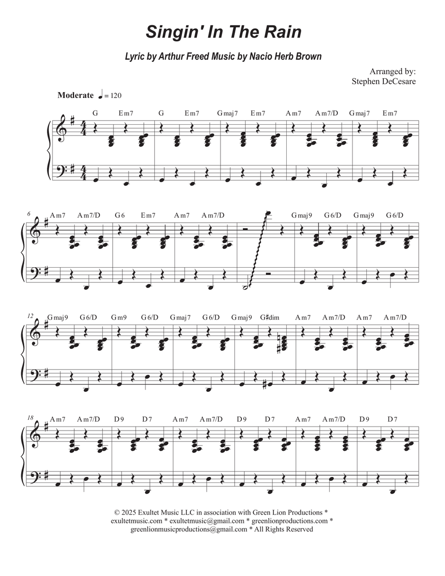 Singin' In The Rain (Cello solo and Piano) Piano scores gallery preview page 6