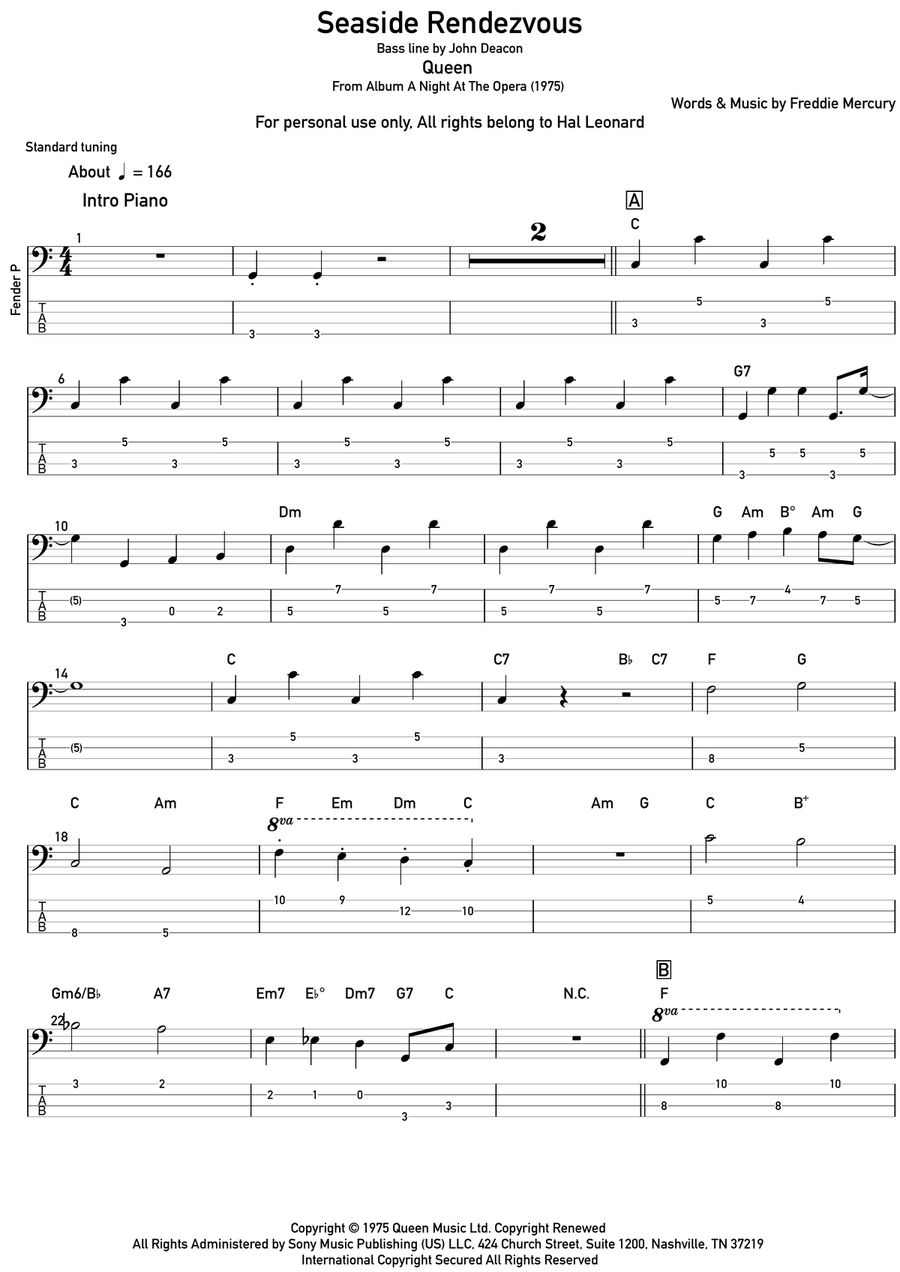 Seaside Rendezvous Acoustic Guitar scores gallery preview page 1