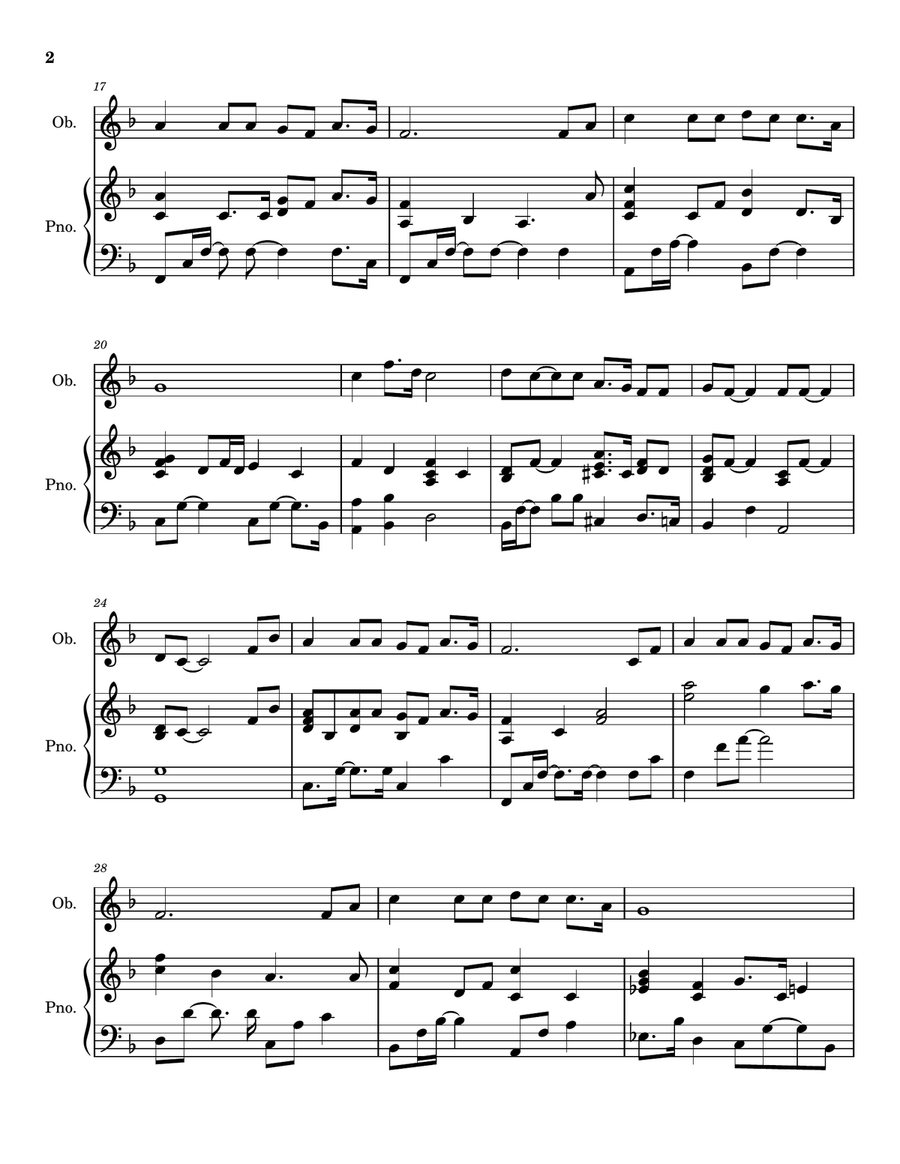 Were You There - Oboe Solo for Good Friday and Holy Week Piano scores gallery preview page 3