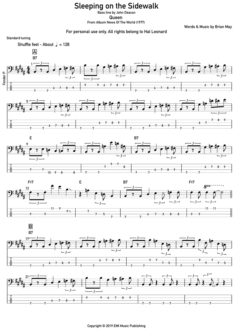 Sleeping On The Sidewalk Acoustic Guitar scores gallery preview page 1