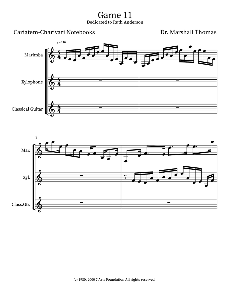 Game 11 Game 11 Small Ensemble scores gallery preview page 1