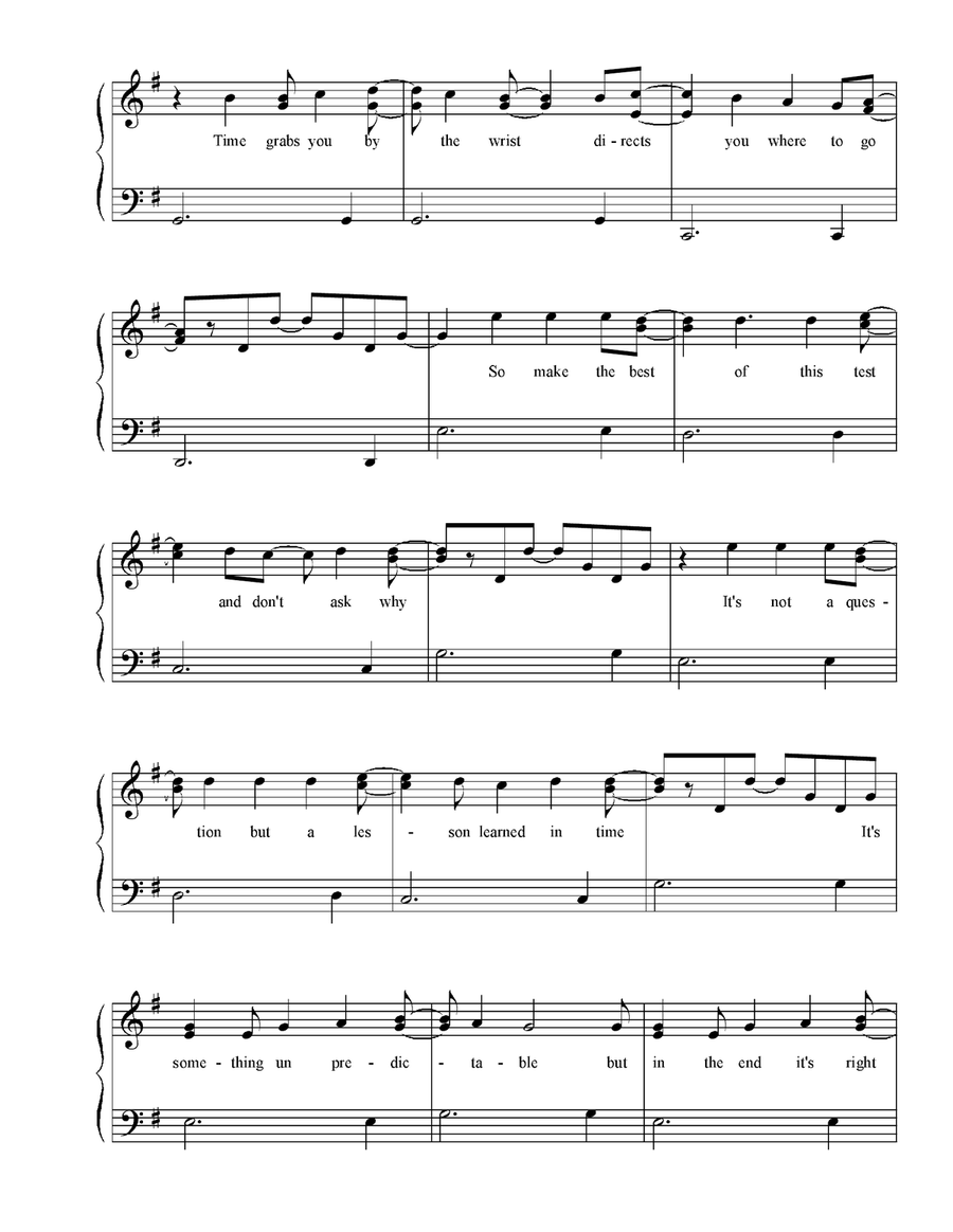 Time of Your Life Time of Your Life A Cappella scores gallery preview page 2