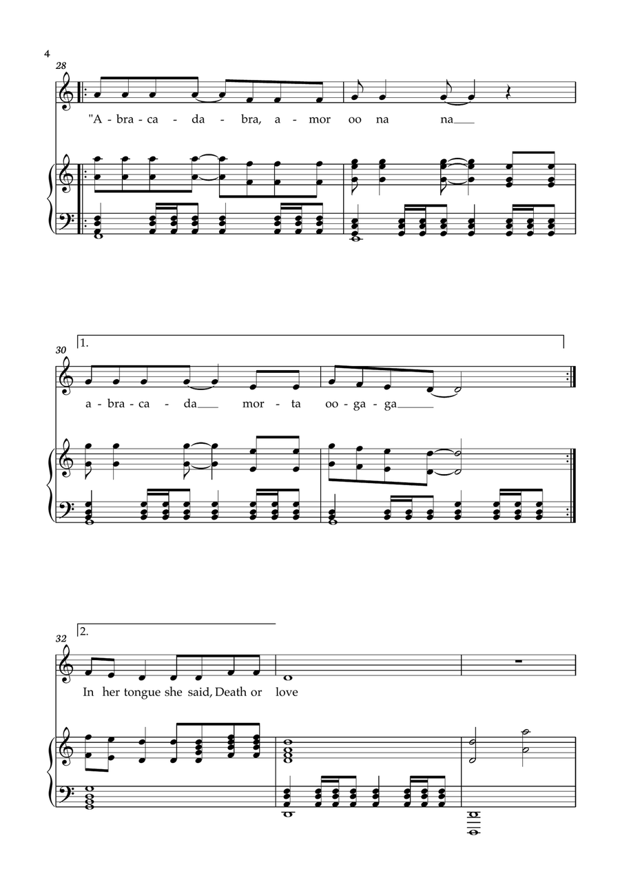 Abracadabra Abracadabra Piano, Vocal scores gallery preview page 4