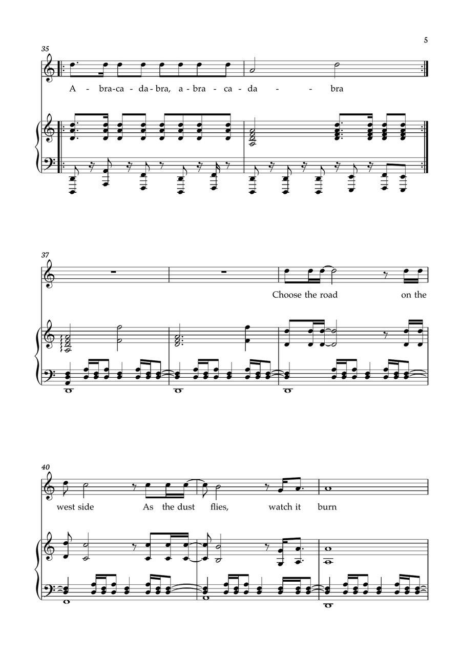 Abracadabra Abracadabra Piano, Vocal scores gallery preview page 5