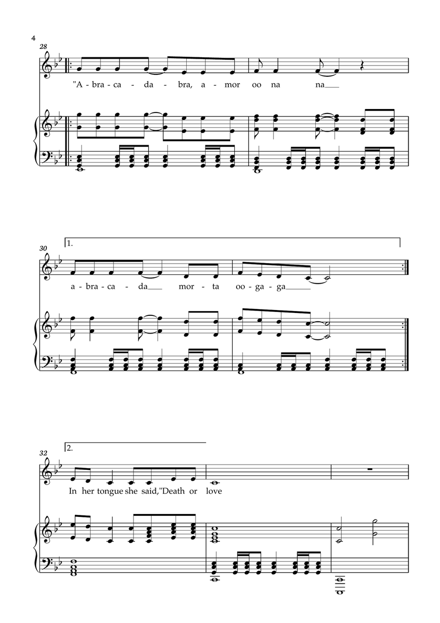 Abracadabra Abracadabra Piano, Vocal scores gallery preview page 4