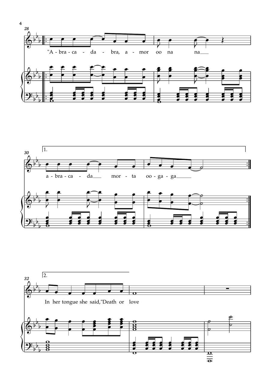 Abracadabra Abracadabra Piano, Vocal scores gallery preview page 4