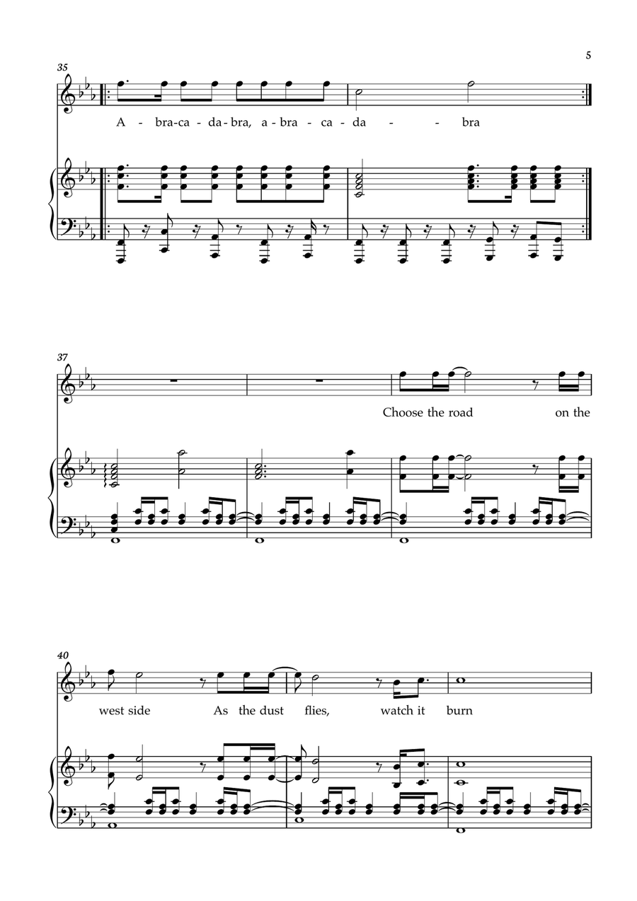 Abracadabra Abracadabra Piano, Vocal scores gallery preview page 5