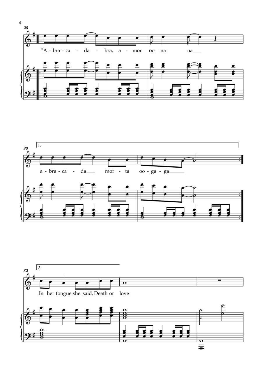 Abracadabra Abracadabra Piano, Vocal scores gallery preview page 4