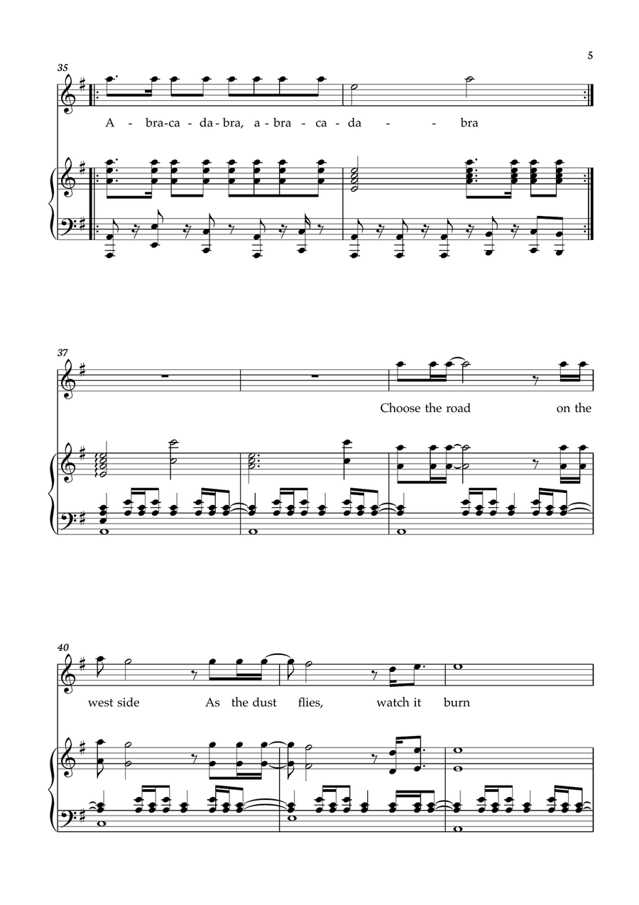 Abracadabra Abracadabra Piano, Vocal scores gallery preview page 5