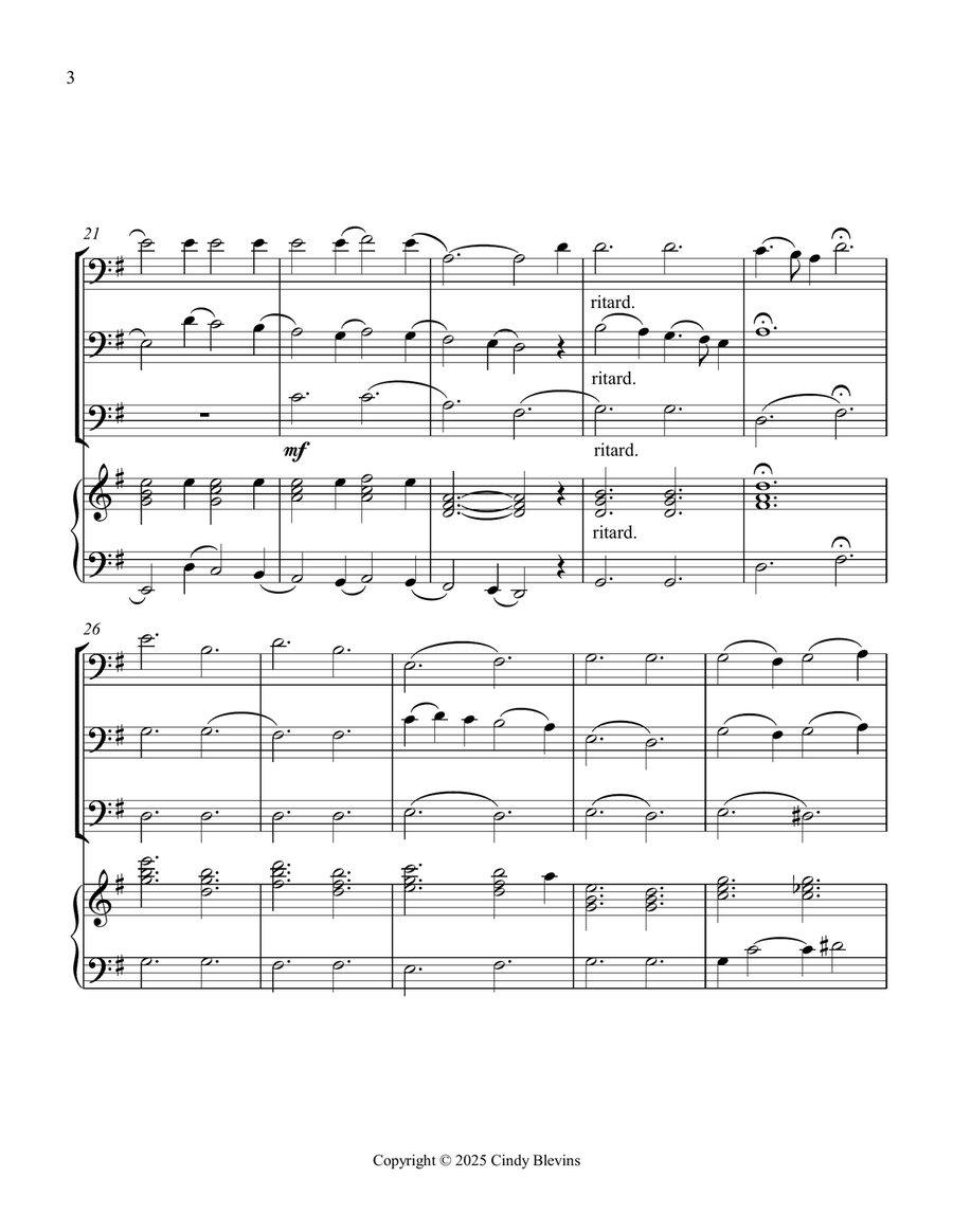 Toyland, for Three Trombones and Piano Trombone Trio scores gallery preview page 4
