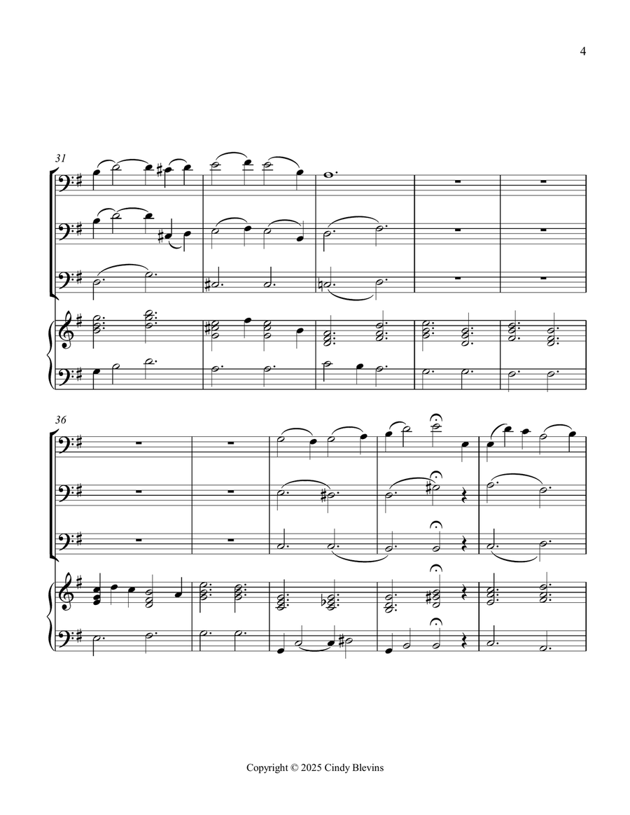 Toyland, for Three Trombones and Piano Trombone Trio scores gallery preview page 5