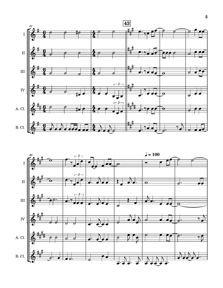 I'll Be There Clarinet Quintet scores gallery preview page 6