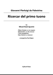 Ricercar del primo tuono (Mixed Reed Quartet)