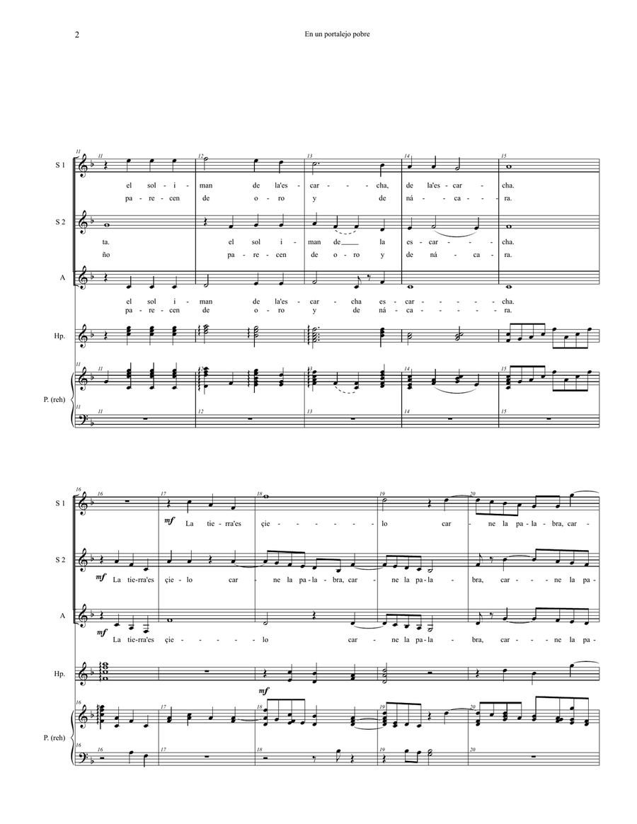 En Un Portalejo Pobre SSA scores gallery preview page 2