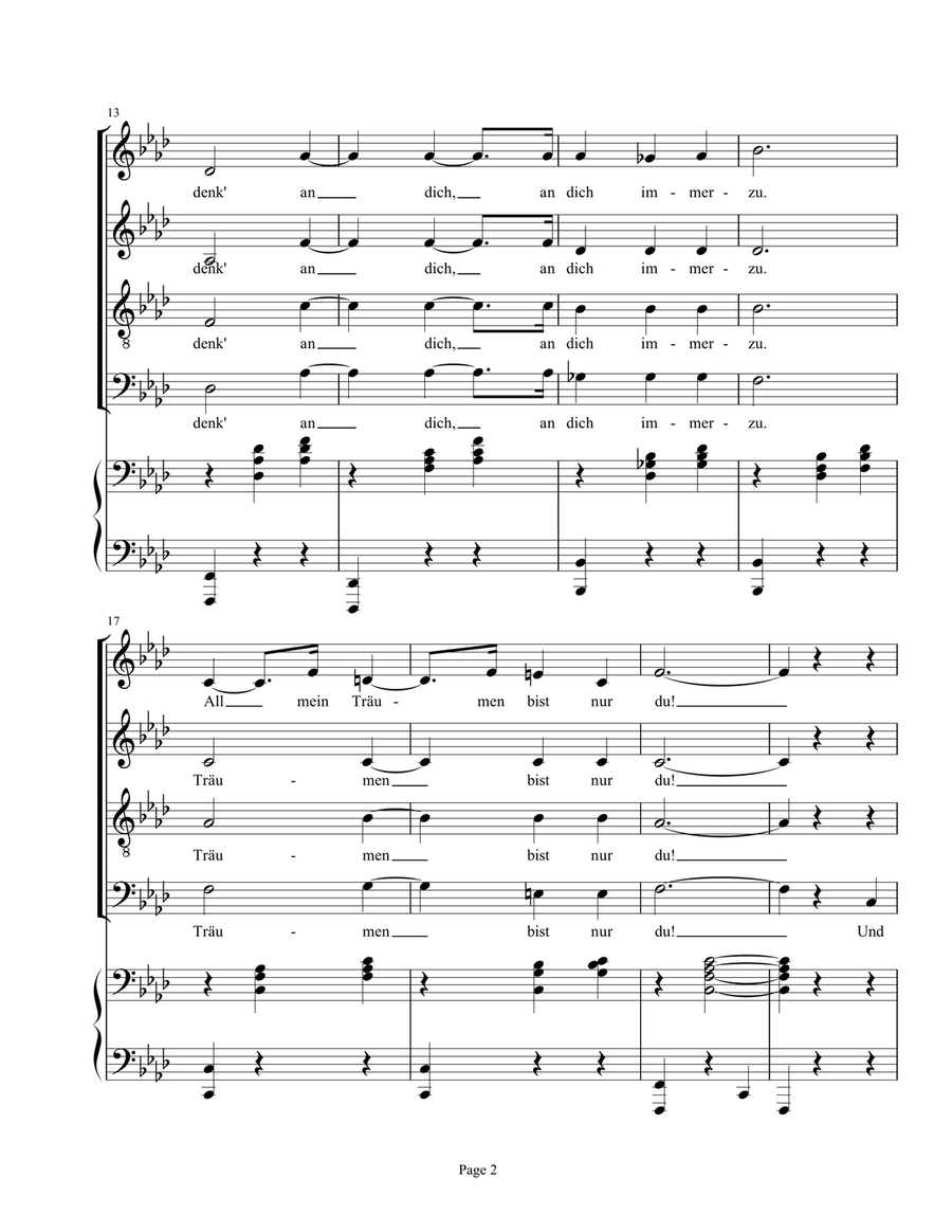 Liebesleid 4-Part scores gallery preview page 2