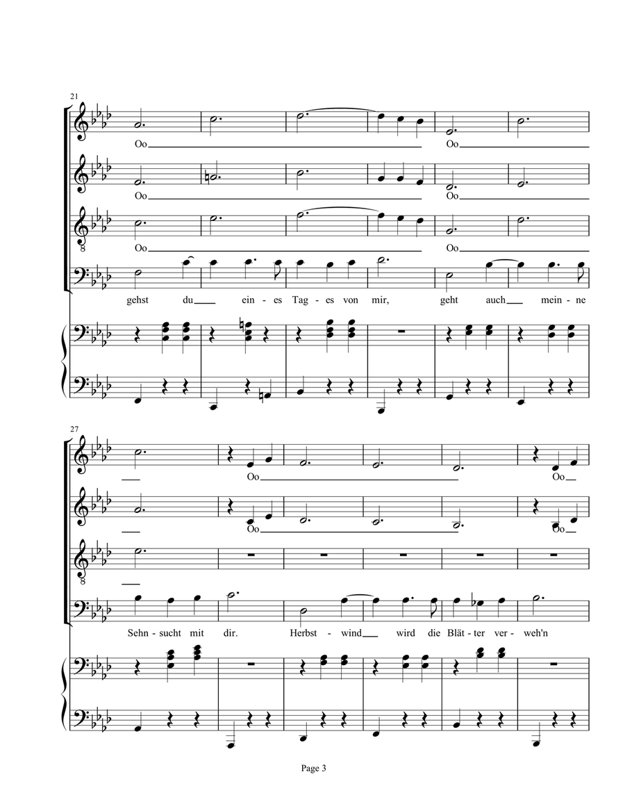 Liebesleid 4-Part scores gallery preview page 3