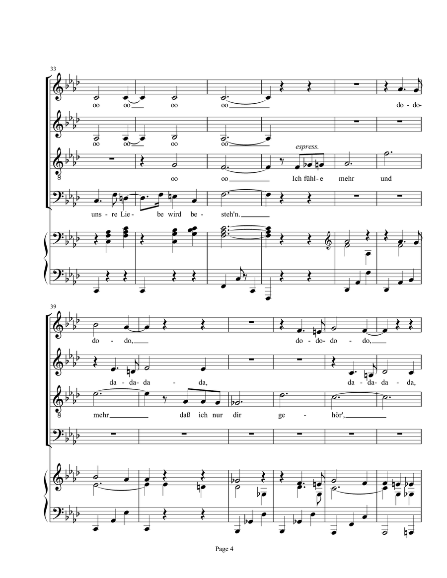 Liebesleid 4-Part scores gallery preview page 4