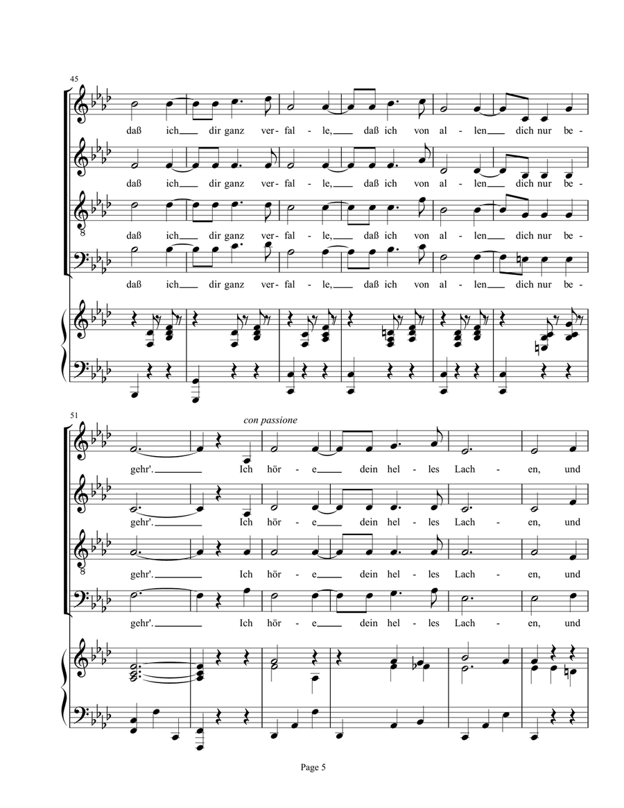 Liebesleid 4-Part scores gallery preview page 5