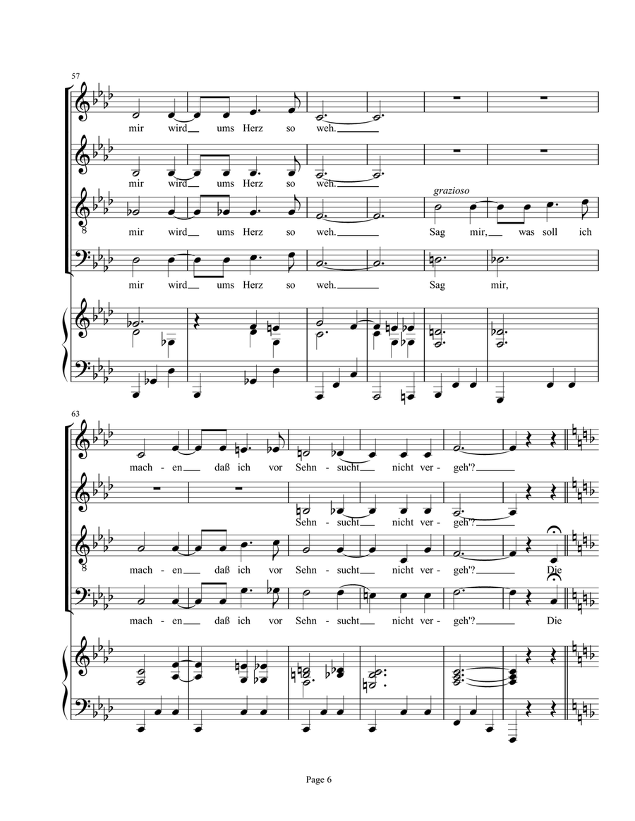 Liebesleid 4-Part scores gallery preview page 6