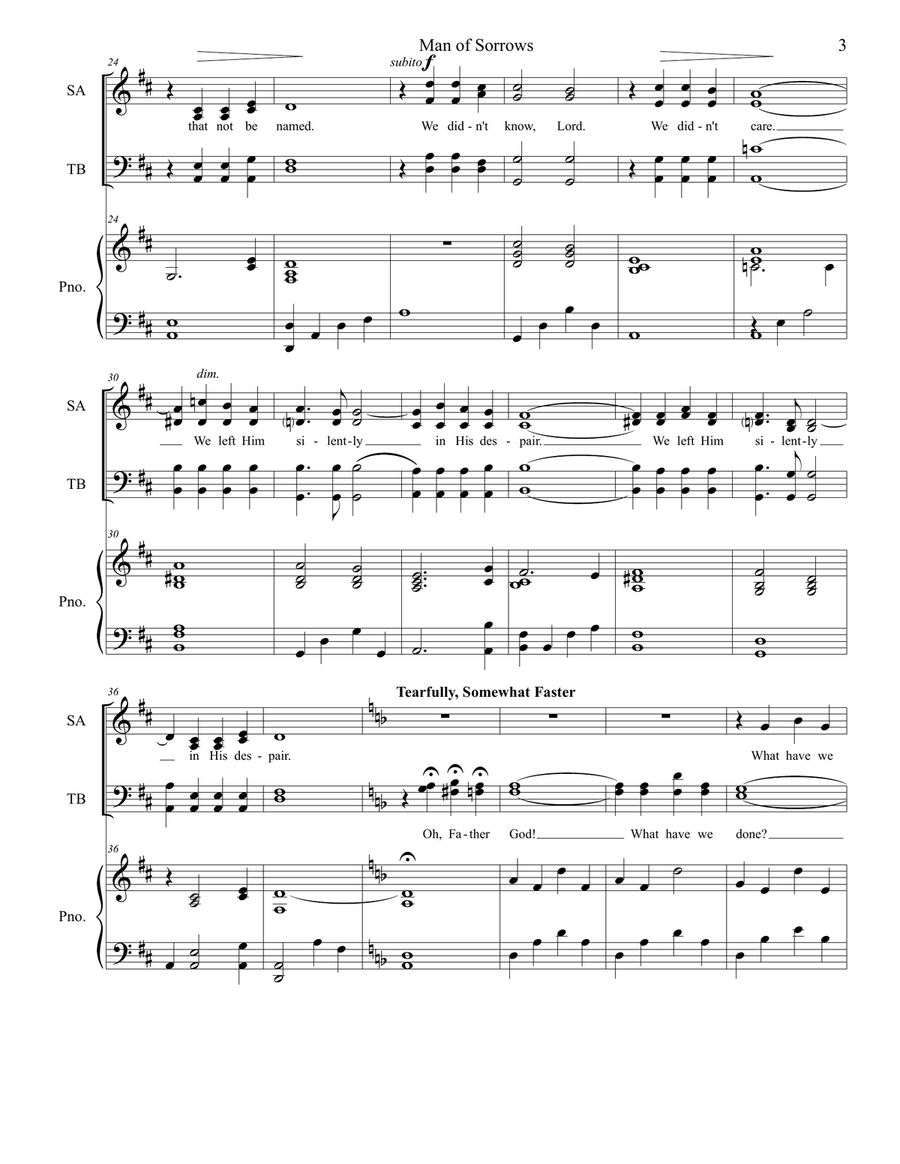 Man of Sorrows Man of Sorrows 4-Part scores gallery preview page 3