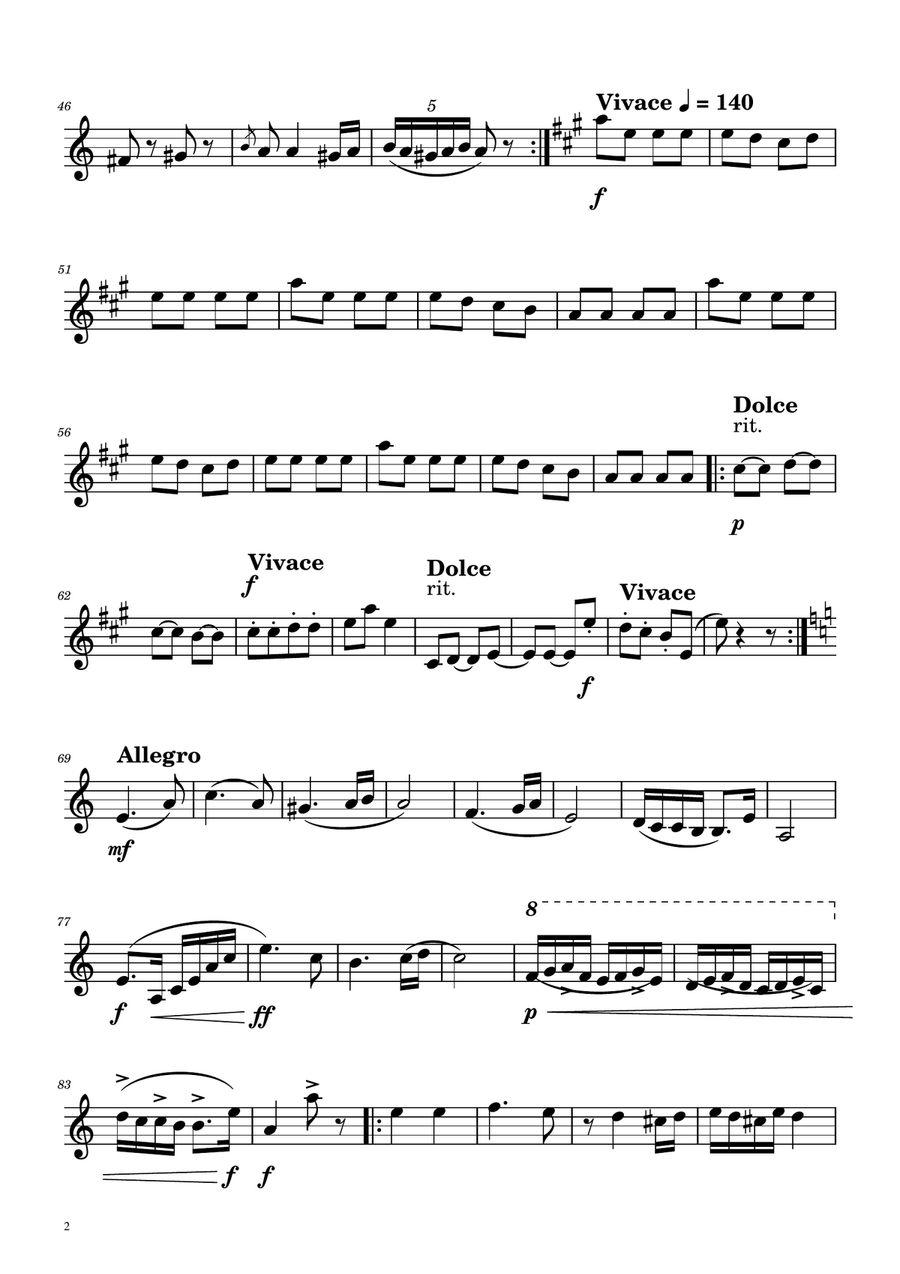 Hungarian Dance No. 5 - Trumpet and Tuba Duet Brass Duet scores gallery preview page 5