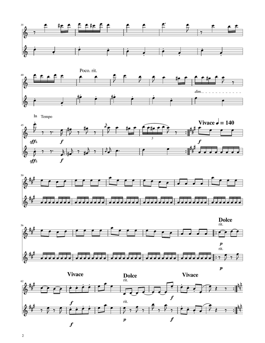 Hungarian Dance No. 5 - Clarinet Duet Clarinet Duet scores gallery preview page 2