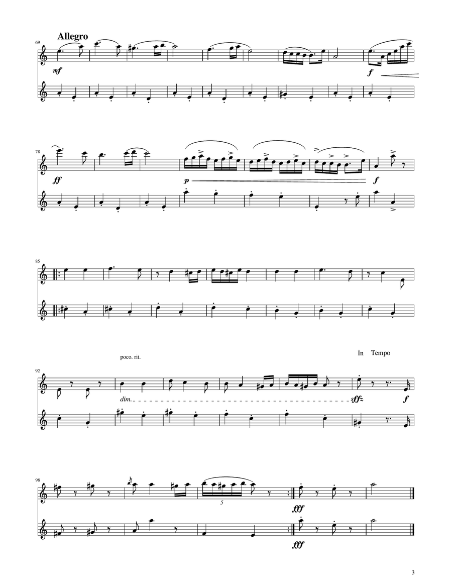 Hungarian Dance No. 5 - Clarinet Duet Clarinet Duet scores gallery preview page 3