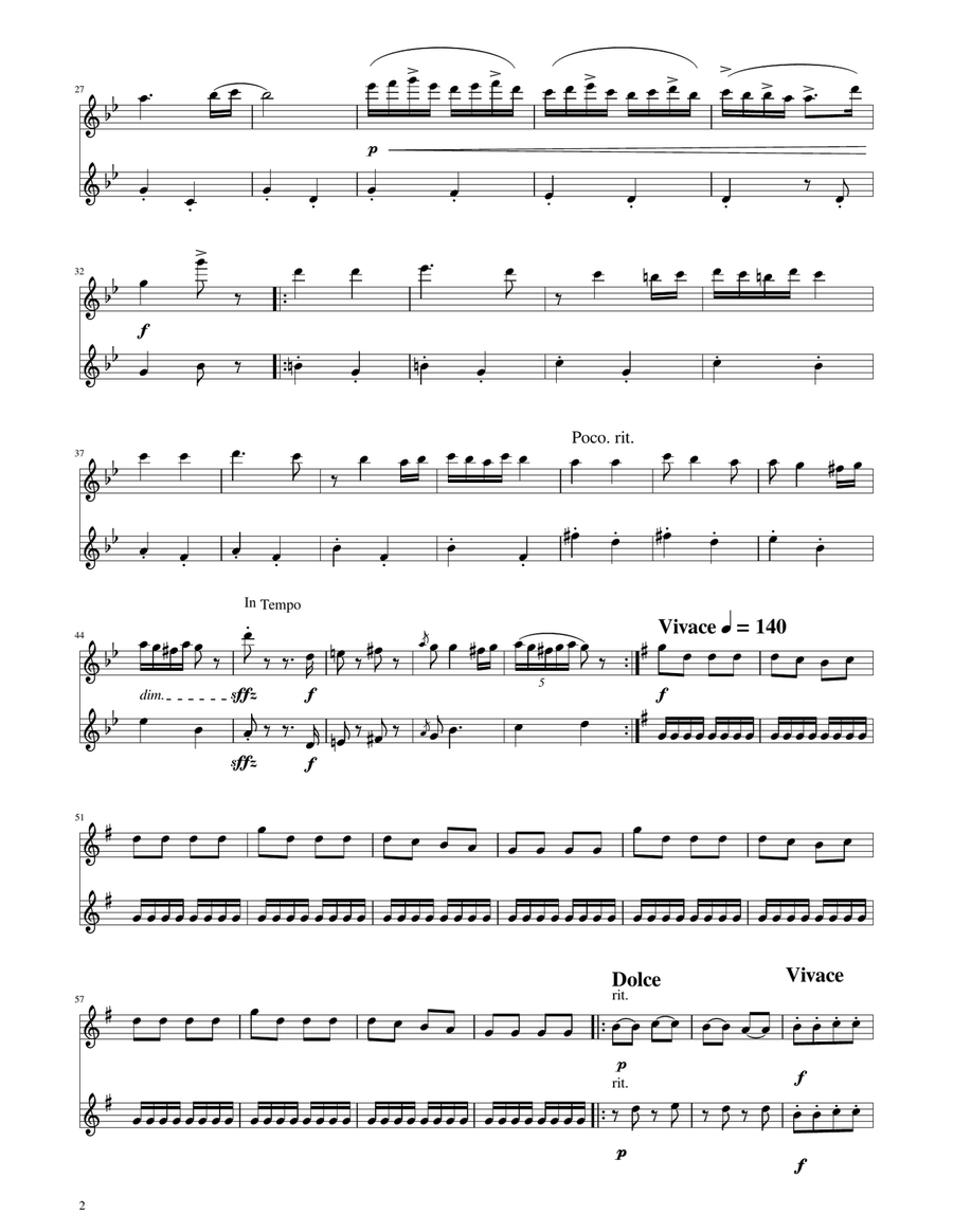 Hungarian Dance No. 5 - Flute Duet Flute Duet scores gallery preview page 2