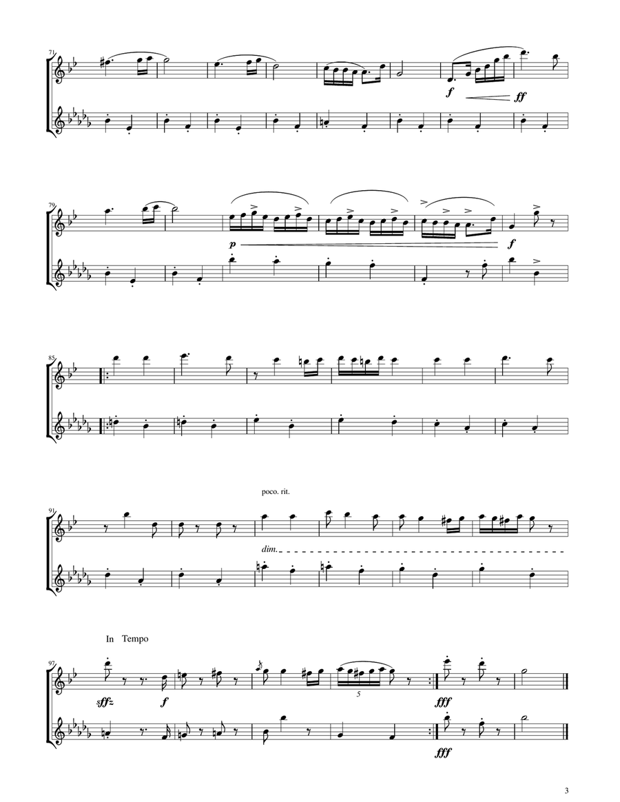Hungarian Dance No. 5 - Oboe and Oboe D'amore Duet Woodwind Duet scores gallery preview page 3