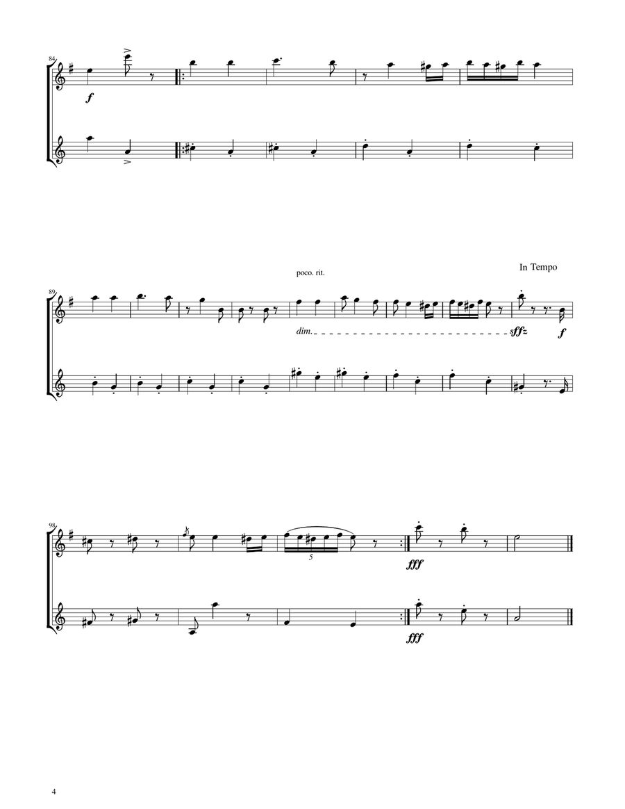 Hungarian Dance No. 5 - Sax Duet AT Woodwind Duet scores gallery preview page 4