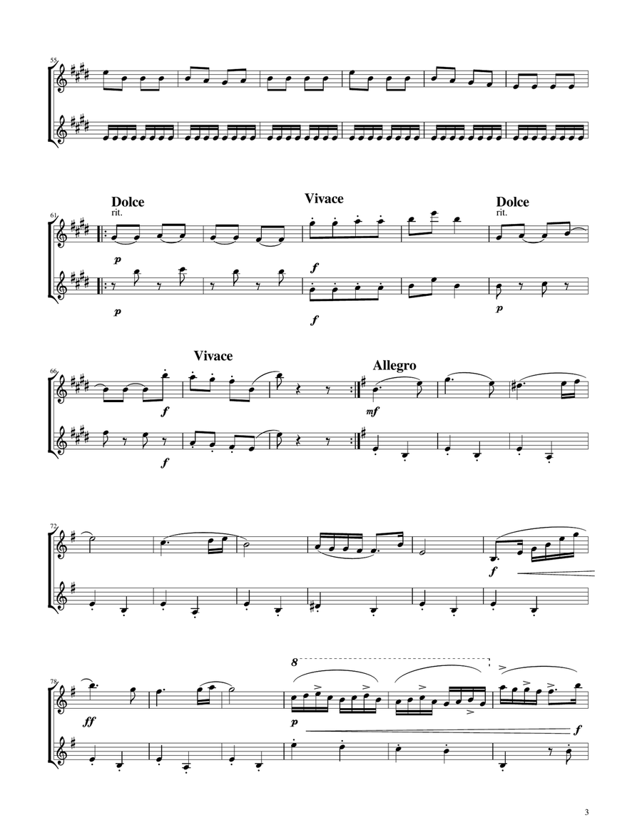 Hungarian Dance No. 5 - Sax Duet AB Woodwind Duet scores gallery preview page 3