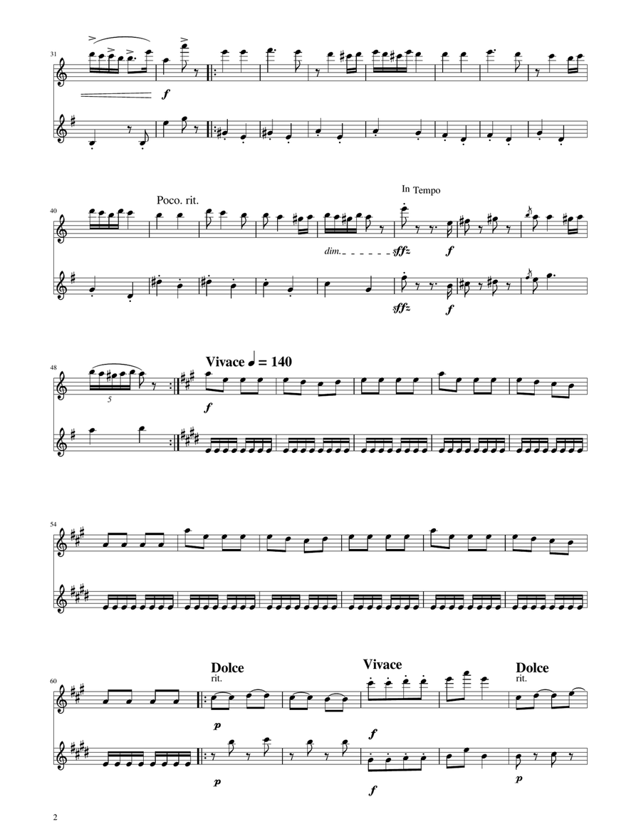 Hungarian Dance No. 5 - Sax Duet TB Woodwind Duet scores gallery preview page 2