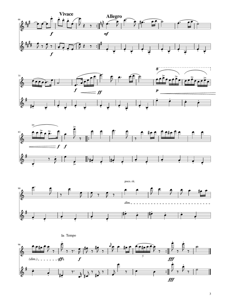 Hungarian Dance No. 5 - Sax Duet TB Woodwind Duet scores gallery preview page 3