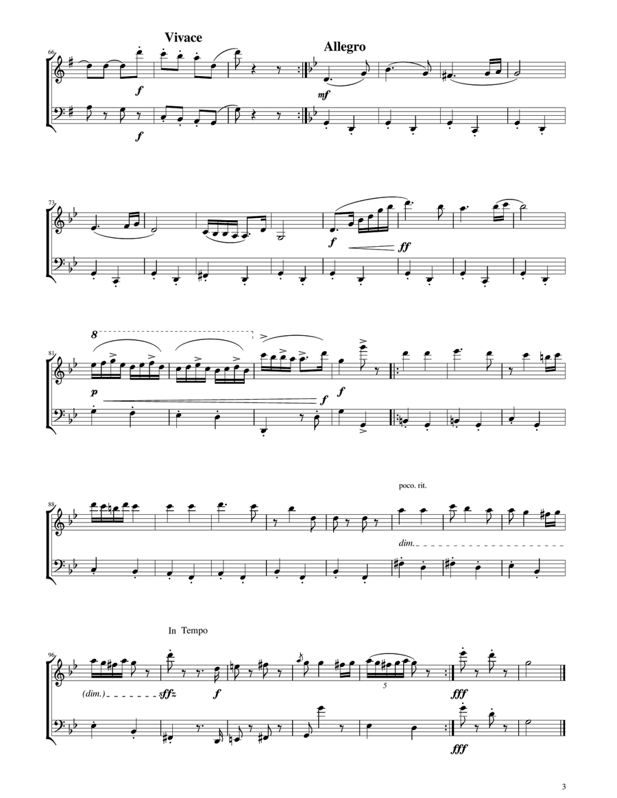 Hungarian Dance No. 5 - Violin and Cello Duet String Duet scores gallery preview page 3