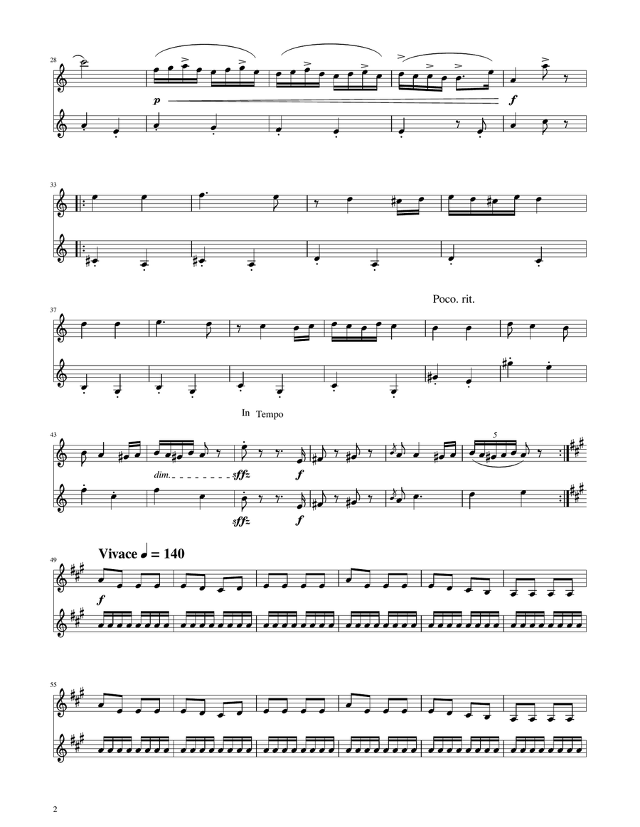 Hungarian Dance No. 5 - Trumpet Duet Trumpet Duet scores gallery preview page 2