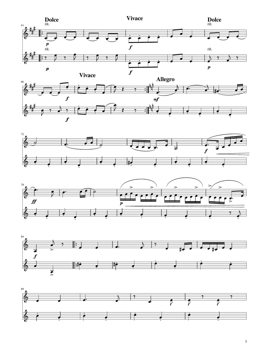 Hungarian Dance No. 5 - Trumpet Duet Trumpet Duet scores gallery preview page 3