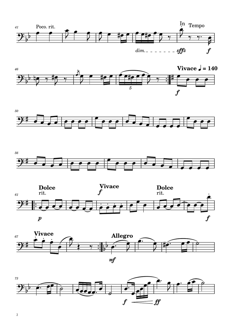 Hungarian Dance No. 5 - Trombone Duet Trombone Duet scores gallery preview page 5