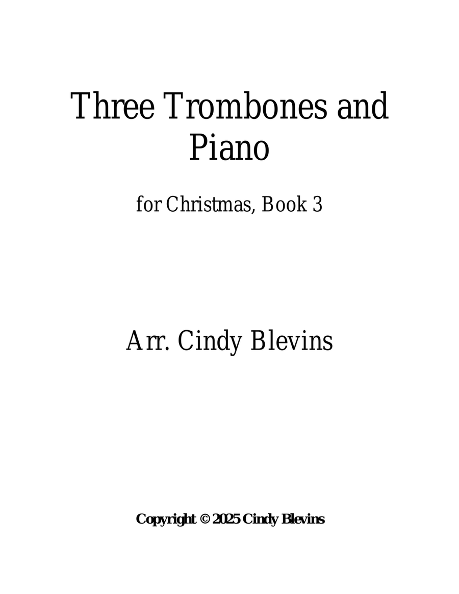 Three Trombones and Piano for Christmas, Book 3 (12 Arrangements) Trombone Trio scores gallery preview page 6