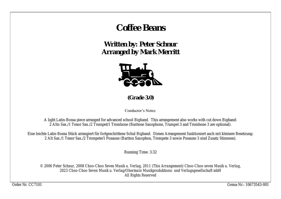 Coffee Beans Jazz Ensemble scores gallery preview page 3