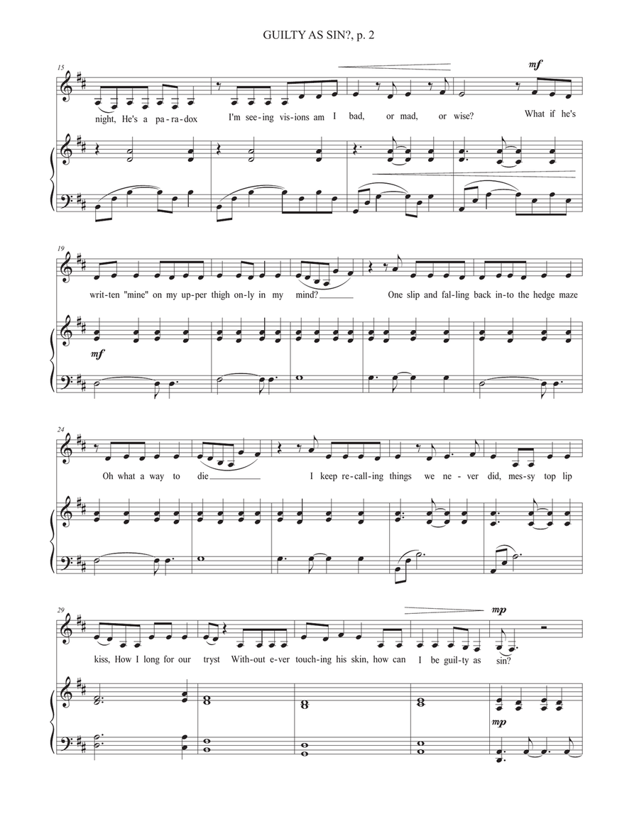 Guilty As Sin? Guilty As Sin? Piano, Vocal scores gallery preview page 2