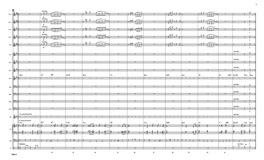 Doodlin' - Score Only Jazz Ensemble scores gallery preview page 5