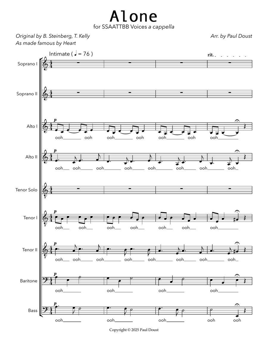 Alone Alone Divisi scores gallery preview page 1