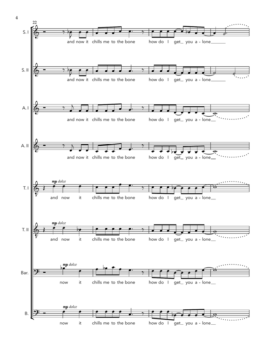 Alone Alone Divisi scores gallery preview page 4