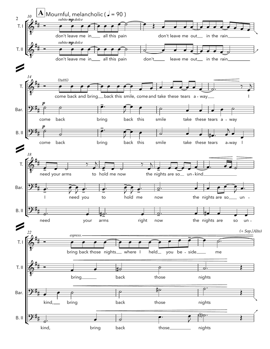 Unbreak My Heart Unbreak My Heart Divisi scores gallery preview page 2