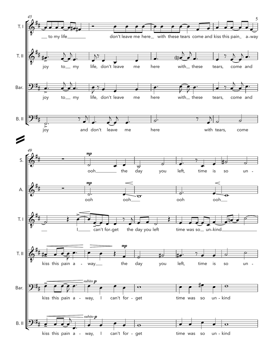 Unbreak My Heart Unbreak My Heart Divisi scores gallery preview page 5