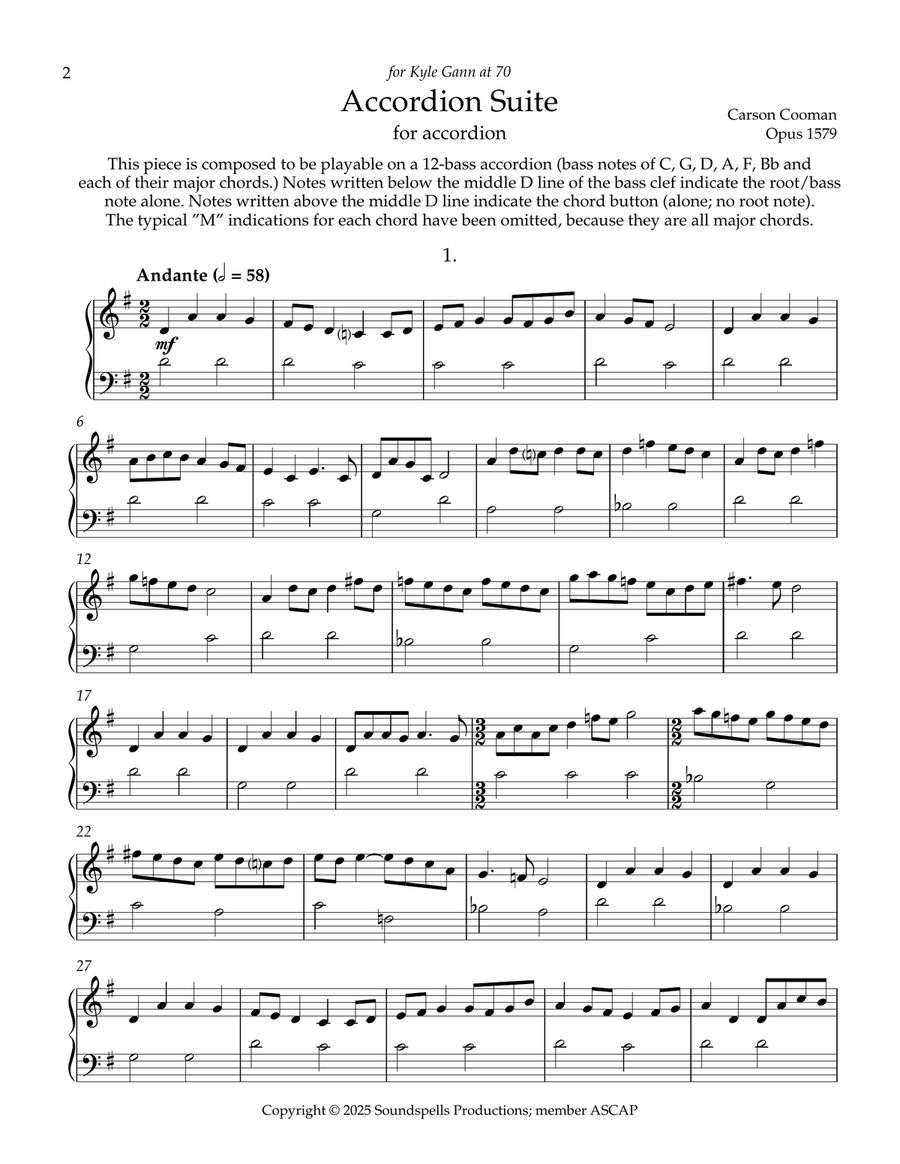 Accordion Suite Accordion scores gallery preview page 2